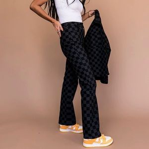 Dressed In LALA Jagger Checkered Pants in size Large